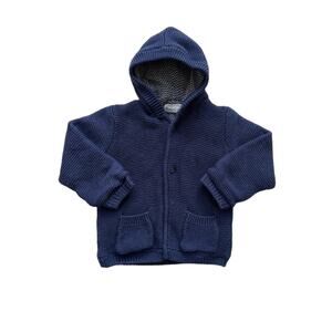 Mayoral Reversible Hooded Pocket Cardigan Sweater Size 12m